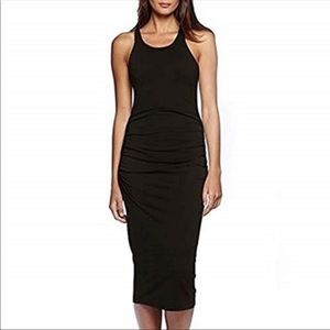 NWT Michael Stars Anthro Ruched Black Dress